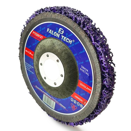 BRÚSNY DISK ČERNÝ VLAS NA ODSTRAŇOVANIE HRDZY NETKANÝ KOV INOX 125