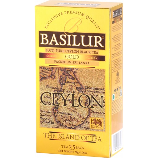TRADIČNÝ čierny čaj Basilur Gold BEZ PRÍDAVNÝCH LÁTOK, express - 25 x 2 g