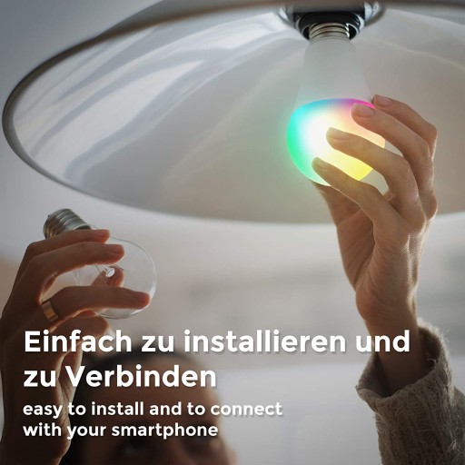 LED ŽIAROVKA 9W + RGB - E27 - SMART WIFI - TUYA - VARIABILNÉ FARBY - FARBY