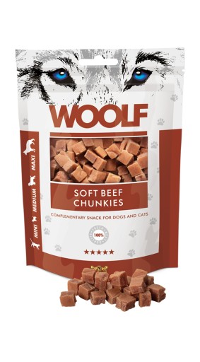 Woolf Beef Chunkies Hovädzie kocky 100g