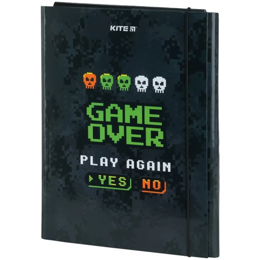 Čierna zložka GAME Kite A4 s gumičkou