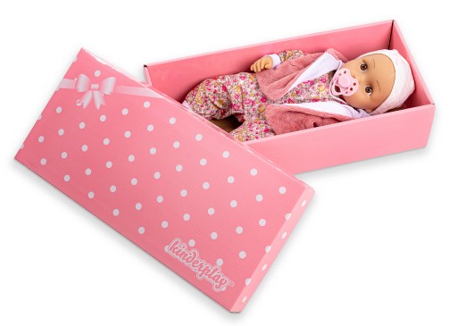 VEĽKÉ KARTÓNOVÉ DARČEKOVÉ BALENIE PRE BÁBIKU 45 cm