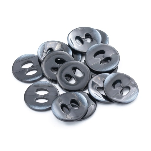 Gombíky 28mm dva otvory 10ks čierne