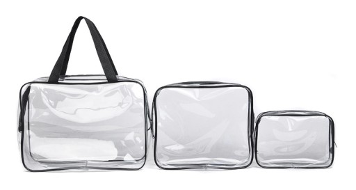 Kozmetická taštička 3 ks Travel Organizer Transparent