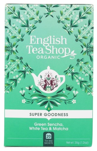 English Tea Shop zmes vrecúšok Sencha, Matcha a bieleho čaju