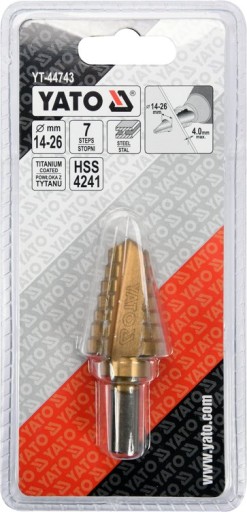 YATO HSS KUŽEĽOVÝ STUPŇOVÝ VRTÁK 14 - 26 mm