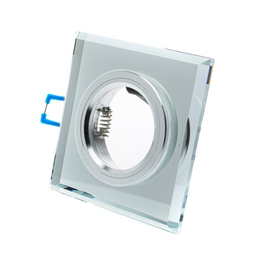 Zápustné svietidlo MR16 KWADRAT pevné GLASS CHROME transparent (OH27) MILAG