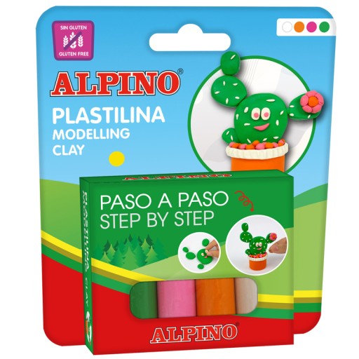 PLASTICINE Alpino kreatívna sada CACTUS 25g x 4 farby