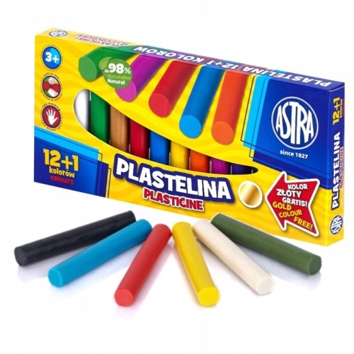 ŠKOLSKÉ PLASTIKY PRE DETI ASTRA 13 FAREB 12+1 INTENZÍVNA ZLATÁ FARBA
