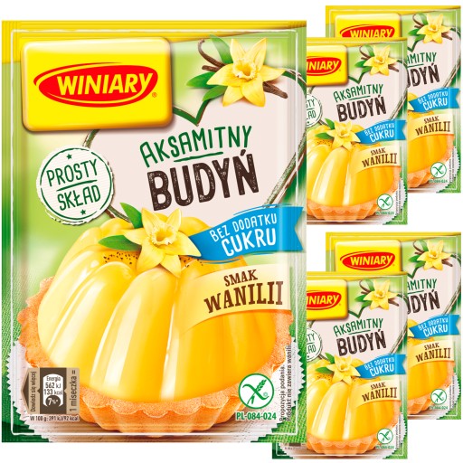 WINIARY Puding vanilkový bez cukru 5-bal 5x 35 g