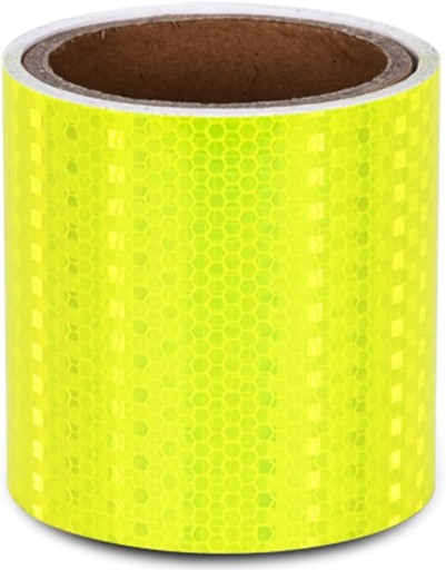 REFLEXNÁ PÁSKA SAMOLEPIACA NÁLEPKA ŽLTÁ FLUO VOŠTINA 10CM