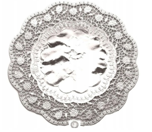 Obrúsok 4ks, prelamovaný strieborný, SVADOBNÝ, prijímanie, 36CM