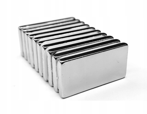 SILNÉ NEODYMOVÉ MAGNETY 40x20x2 mm SILNÉ
