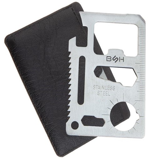 BSH Survival Card Survival Knife Multitool Essentials 11v1
