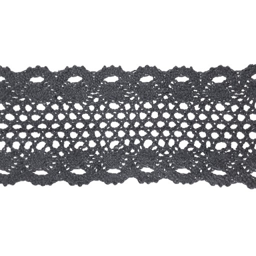 Bavlnená čipka K029 GRAPHITE 70mm / 1m