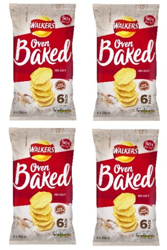 1x 150g WALKERS Lays Oven Pečené chrumky z morskej soli UK