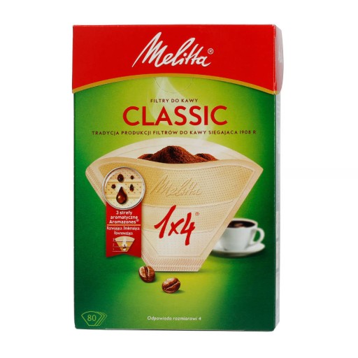 Melitta papierové filtre na kávu 1x4 klasické 80 ks