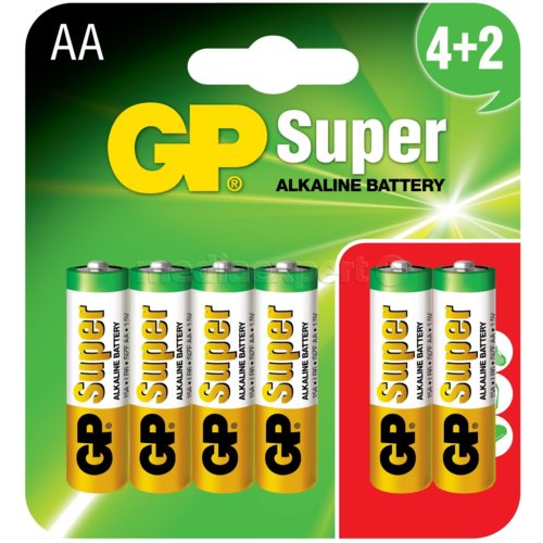 Batérie GP SUPER ALKALINE LR06 AA 1,5V - 6 ks
