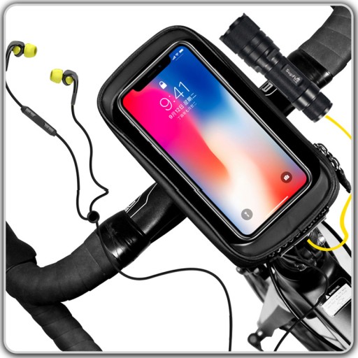 VODEODOLNÝ DRŽIAK NA TELEFÓN PRE SMARTFÓN PRE KOLOBEŽKU RIADITEĽNÝ BICYKEL 360°