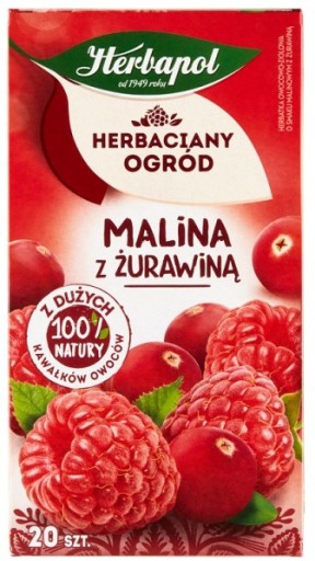 Herbapol Malinový a Brusnicový čaj 20 vrecúšok