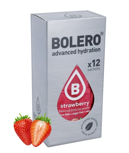 BOLERO Tyčinky ZERO cukor s príchuťou Jahoda 12 ks.