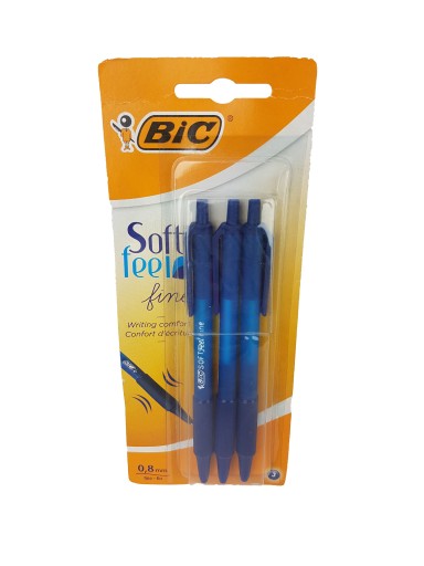 BIC Soft Feel guľôčkové pero, modrý blister