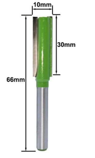 Priama čelná fréza 6 mm x 10 mm tvrdokov