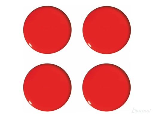 Tetis GM402 tabuľové magnety 4 ks 40 mm ČERVENÉ