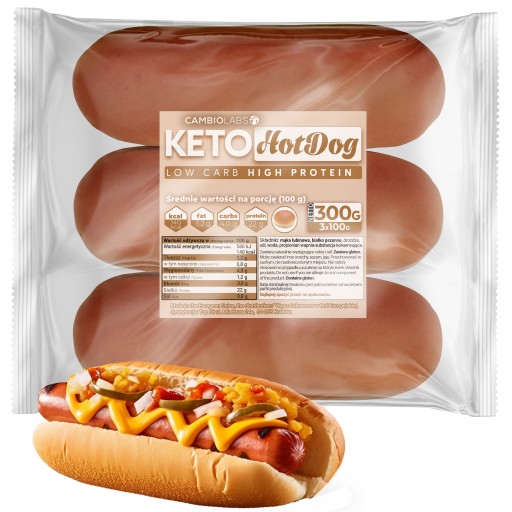 HOTDOG KETO BREAKS bez sacharidov 3 ks Cambio Chleby pre diabetikov