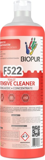 Biopur F522 1l Tekutý prostriedok na OBKLADY DO KÚPEĽNE ODVÁPŇOVAČ NA HRDZU SILNÁ KYSELINA