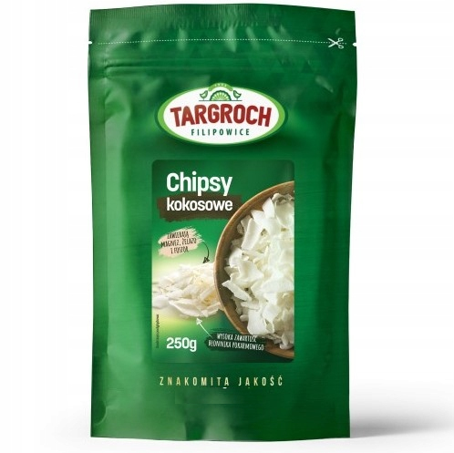 Targroch Coconut Chips Zdravá pochúťka pochúťka BIO vláknina 250g