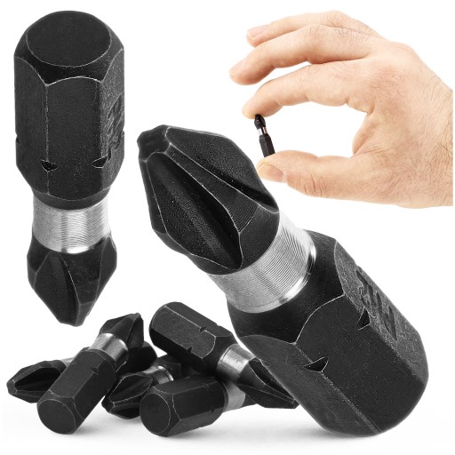 5x rázový bit PH2 rázový bit 25mm | Nárazový bit pre skrutkovač