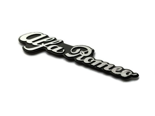 ZNAK, ODZNAK LOGA, nápis ALFA ROMEO, 50x12mm