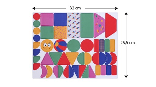 Sada 48 magnetov s klasickými Montessori tvarmi