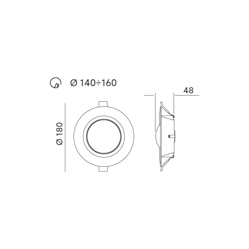 LED stropné svietidlo SATURN 12W 4000K