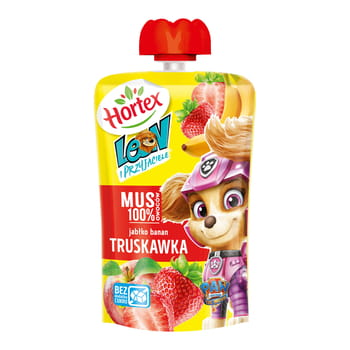 Hortex leon and friends snack ovocná pena 1 jablko, banán, jahoda p