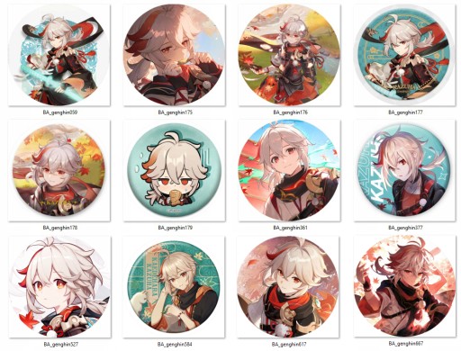 Genshin Impact Kaedehara Kazuha Pins PODĽA VÁŠHO VÝBERU