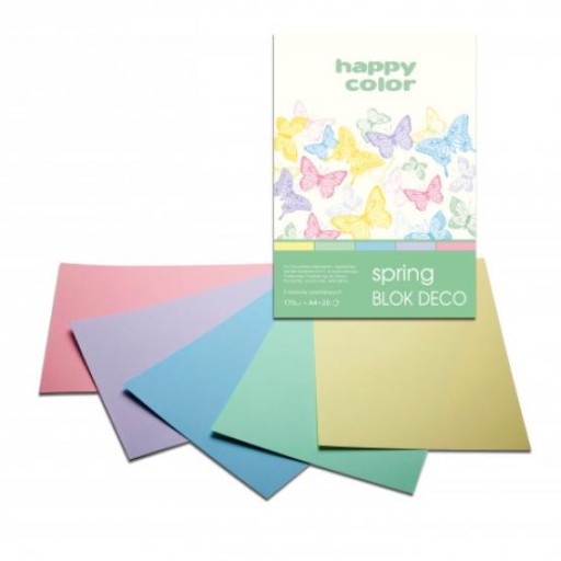 HAPPY COLOR BLOCK DECO A4 170g 20k JARNÁ PASTEL