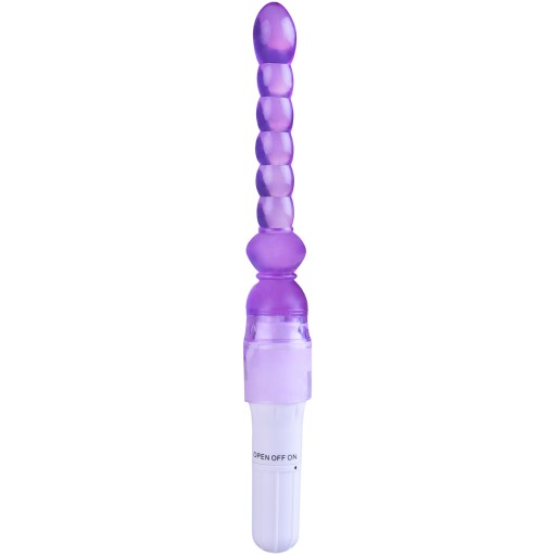 JEMNÝ TENKÝ ANÁLNY GÉLOVÝ VIBRÁTOR S GUĽAČKAMI
