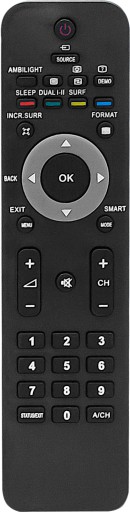 Univerzálny diaľkový ovládač pre VCR TV PHILIPS