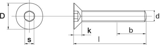 Imbusová skrutka M10x20 kužeľová.