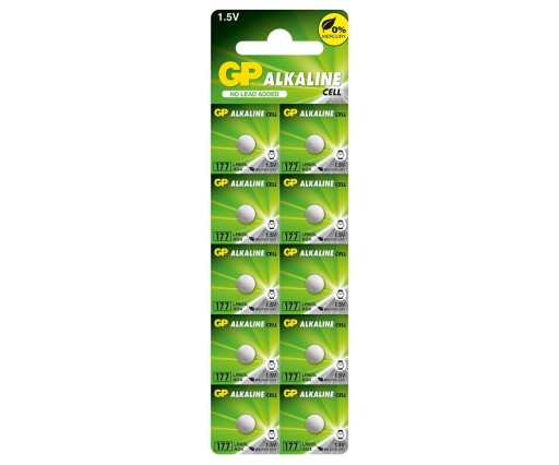 10x 1,5V alkalická batéria do hodiniek GP AG4 LR626