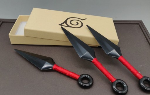 NARUTO KUNAI 3 KS. COSPLAY HRAČKA ITACHI KAKASHI SAUKE AKATSUKI DÝKY