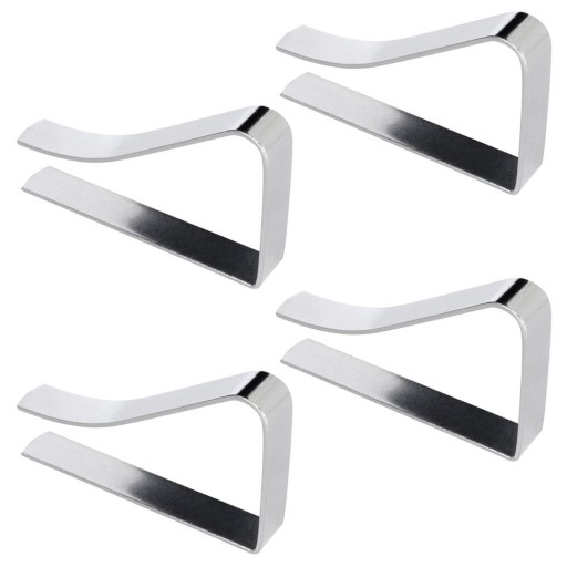 4x STEEL Clips kovová držiaková pracka na obrus obrusovú dosku (