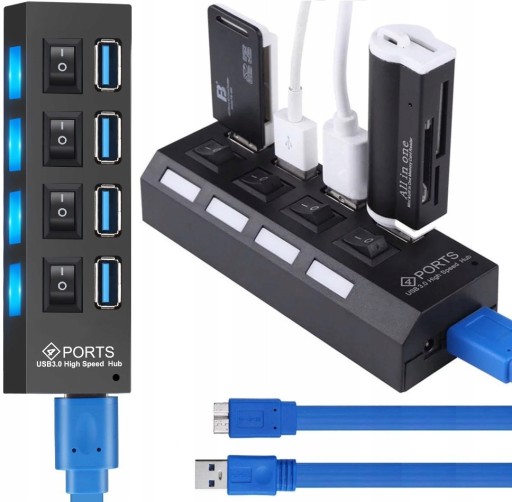 USB HUB 4-PORTOVÝ ROZDEĽOVAČ USB 3.0 SPLITTER