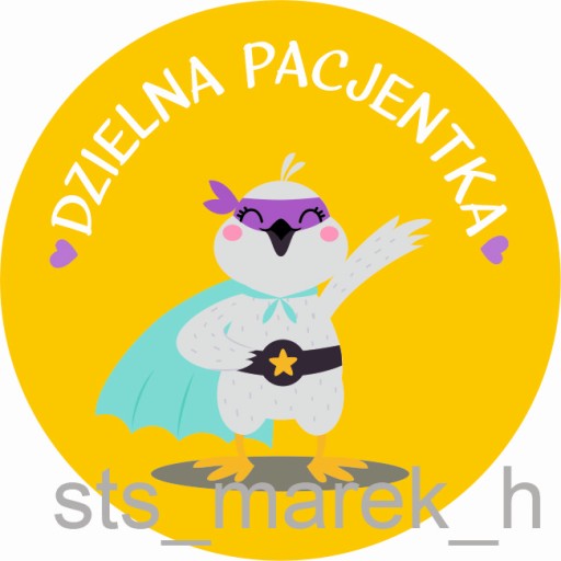 Motivačné nálepky odvážny pacient VEĽKÉ 5 cm pre dievčatá 100 ks.