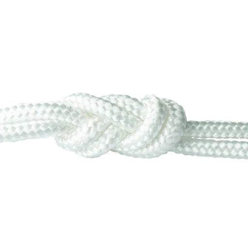 POLYPROPYLÉNOVÉ lano 6mm, pletené, BIELE, hladké, 2m