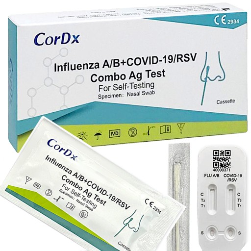 Cordx Test Combo 4v1 COVID-19 Chrípka A B RSV