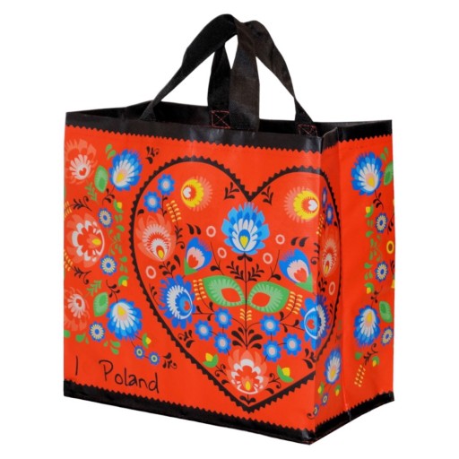 Nákupná taška 24L 35x20x35 Folklór 1 ks červená