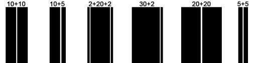 1x Autopás MAT BLACK STRIP kanál 2x100cm / meter